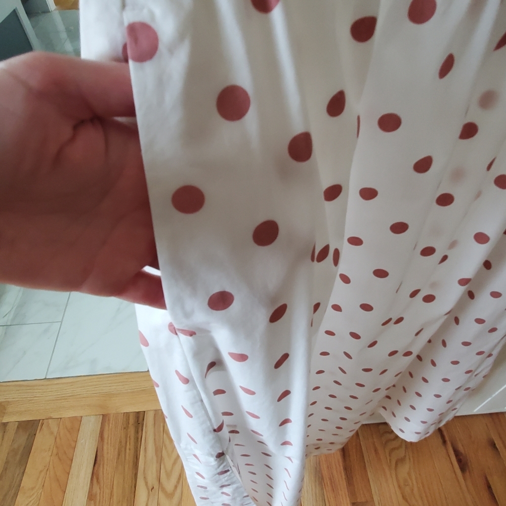 J. Crew White Maxi Skirt with Pink Polka Dots - Picture 5 of 5